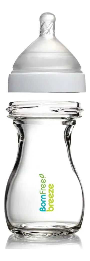 Mamadera Vidrio Born Free Breeze 147ml Anticólicos Sin Bpa