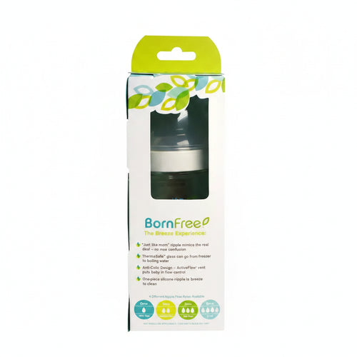 Mamadera Vidrio Born Free Breeze 266ml | Anticólicos Sin BPA